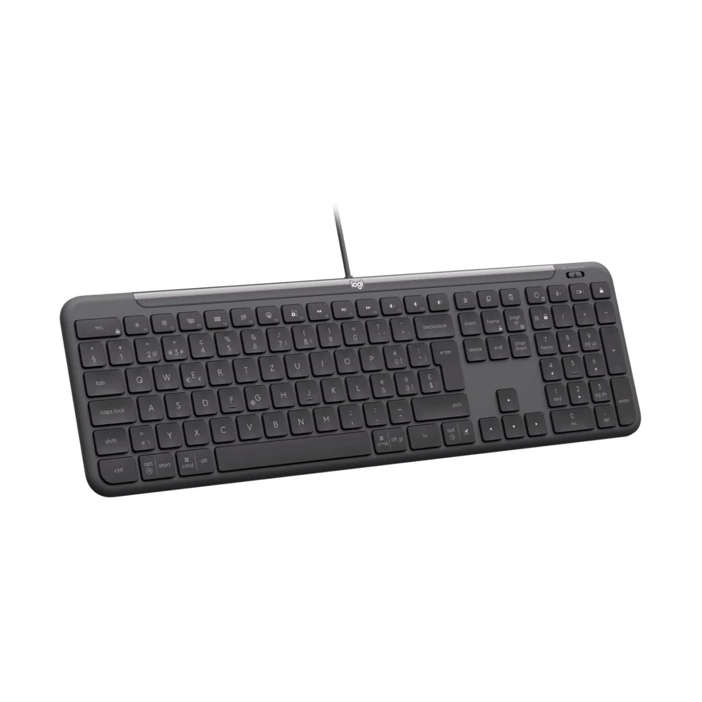 Logitech Signature Slim  K620 Wired Keyboard for Business - GRAPHITE - US INT'L - USB - N/A - INTNL-973 - USB-C