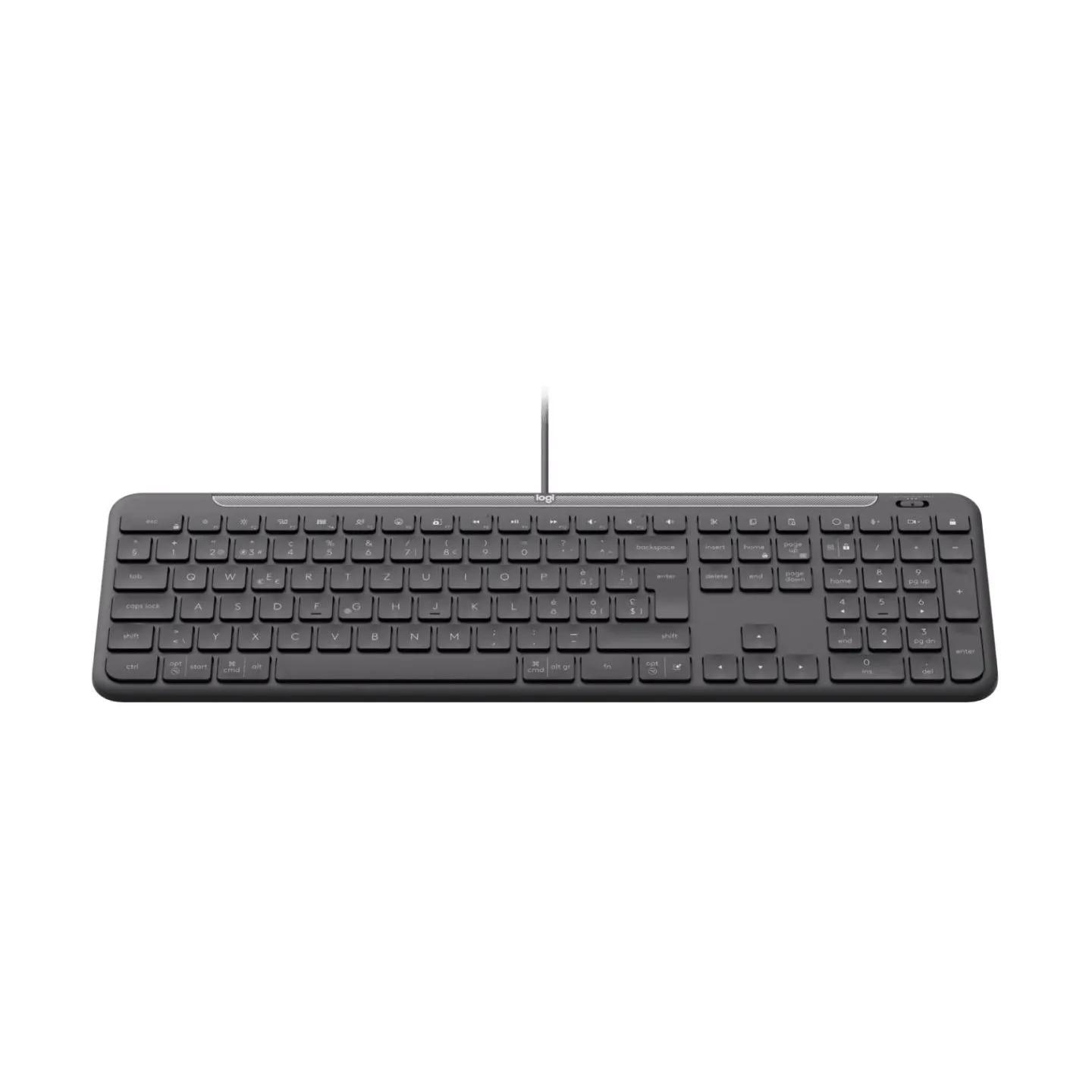 Logitech Signature Slim  K620 Wired Keyboard for Business - GRAPHITE - US INT'L - USB - N/A - INTNL-973 - USB-C