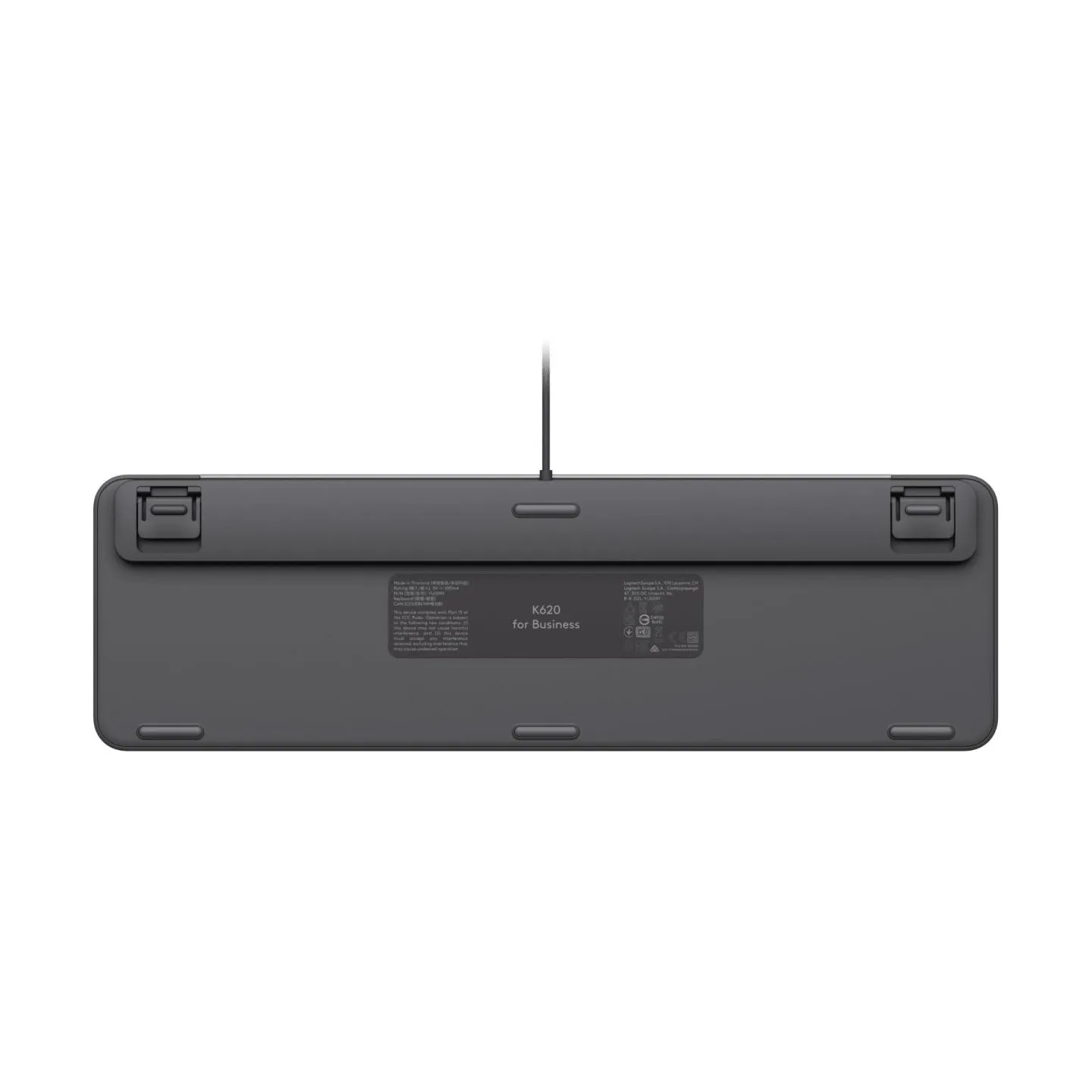 Logitech Signature Slim  K620 Wired Keyboard for Business - GRAPHITE - US INT'L - USB - N/A - INTNL-973 - USB-C