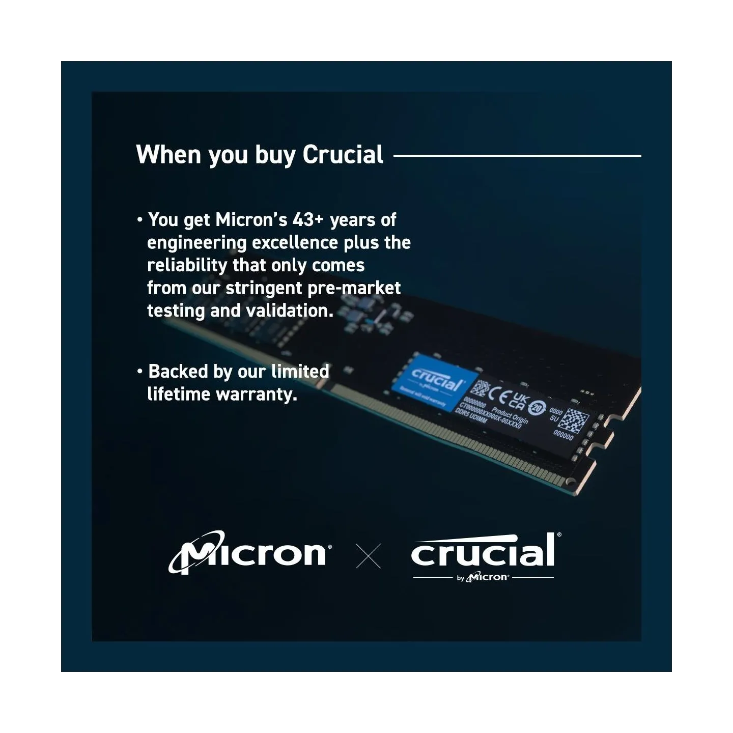 Crucial 16GB DDR5-5600 UDIMM CL46 (16Gbit)
