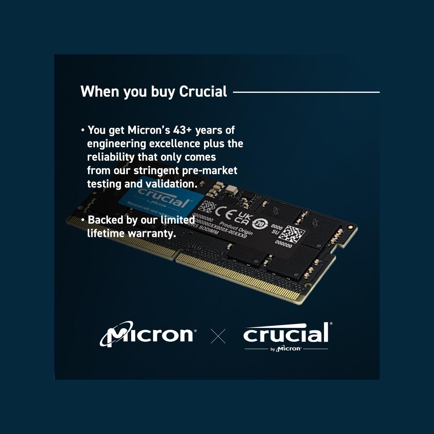 Crucial 32GB DDR5-5600 SODIMM CL46 (16Gbit)