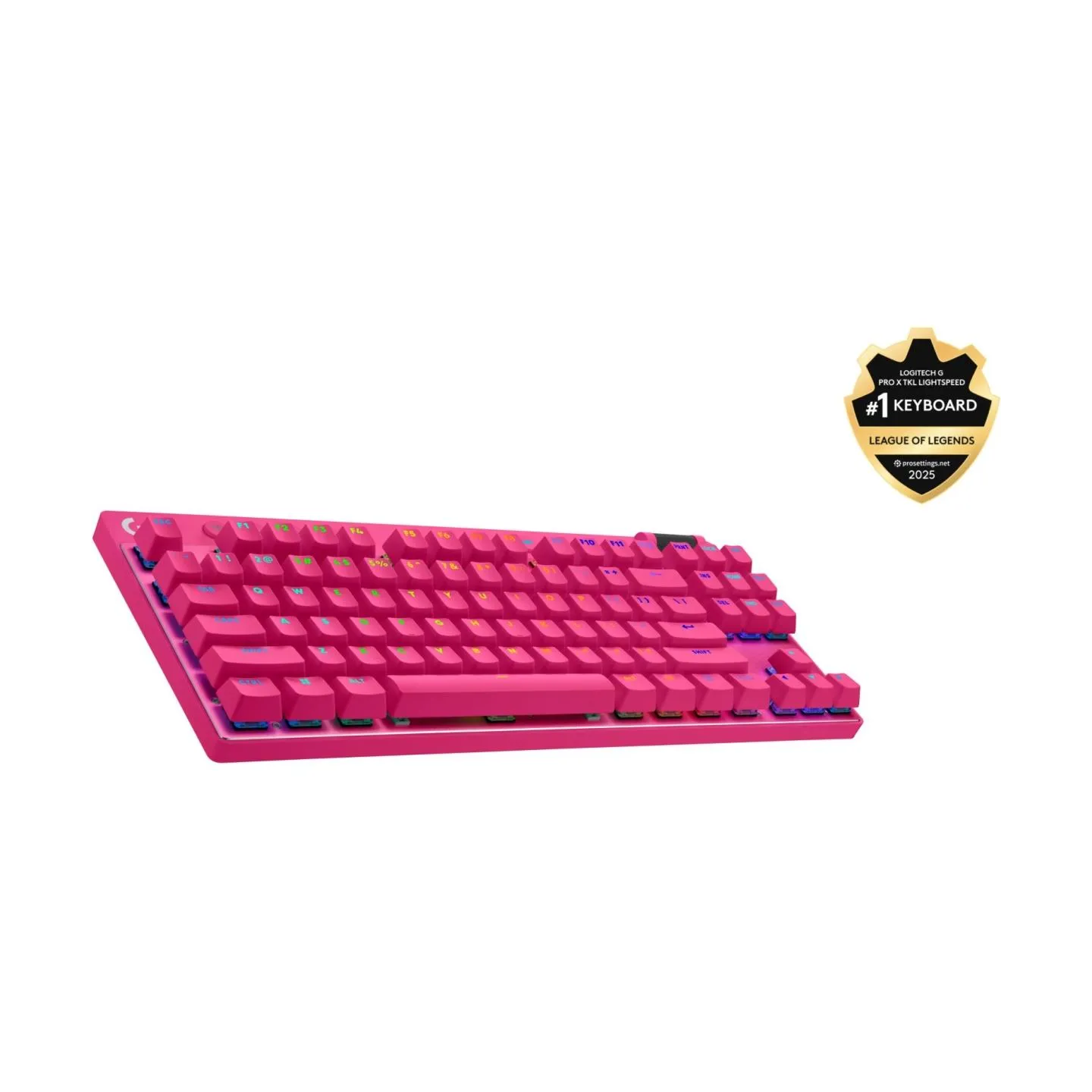 Logitech G PRO X TKL LIGHTSPEED Mechanical Gaming Keyboard - MAGENTA - US INT'l - TACTILE