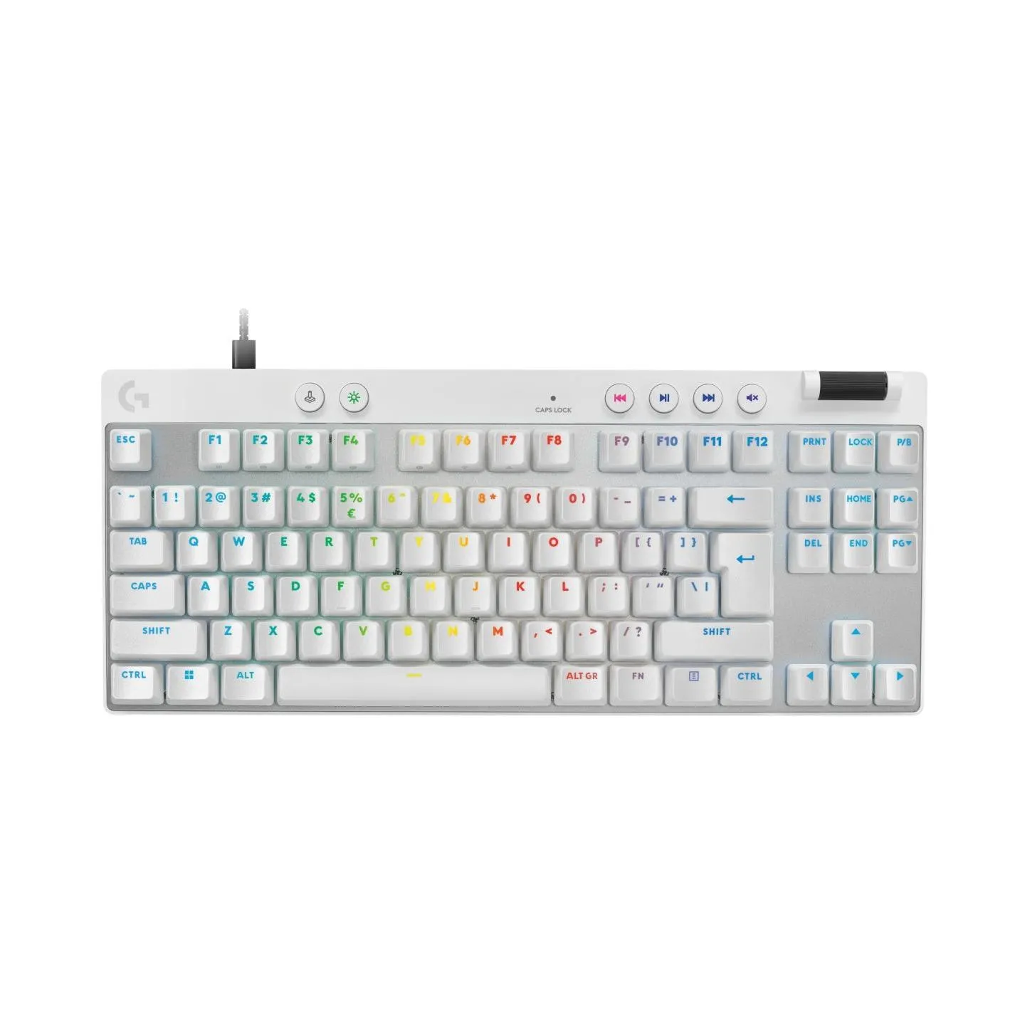 Logitech G PRO X TKL RAPID Gaming Keyboard - WHITE - US INT'L - USB - EMEA28i-935 - LINEAR