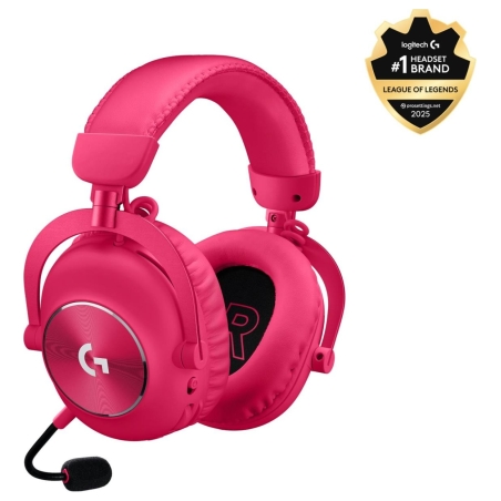 Logitech G PRO X2 LIGHTSPEED Wireless Gaming Headset - Blue Mic - MAGENTA