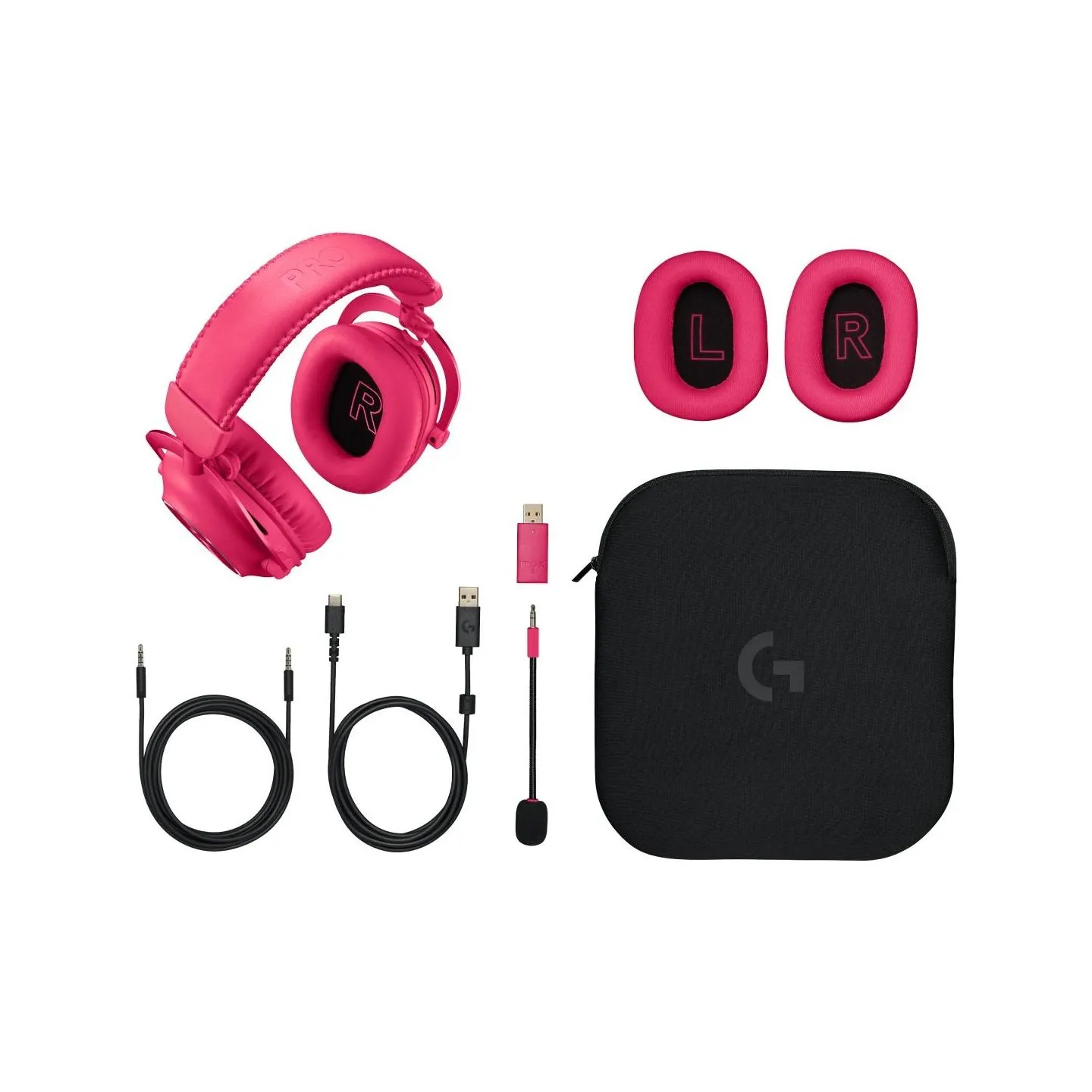 Logitech G PRO X2 LIGHTSPEED Wireless Gaming Headset - Blue Mic - MAGENTA