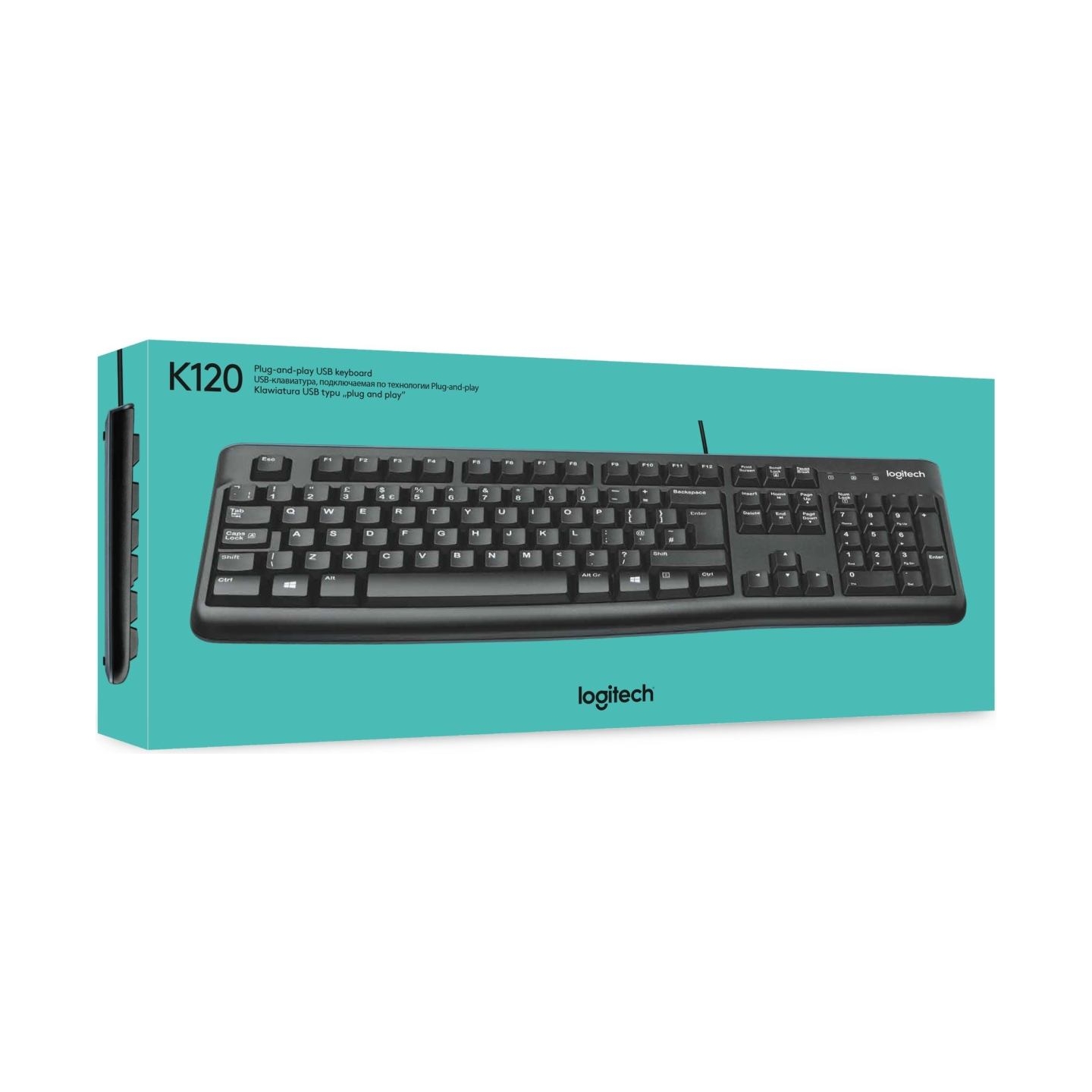 Logitech LOGI K120 Corded Keyboard black OEM US