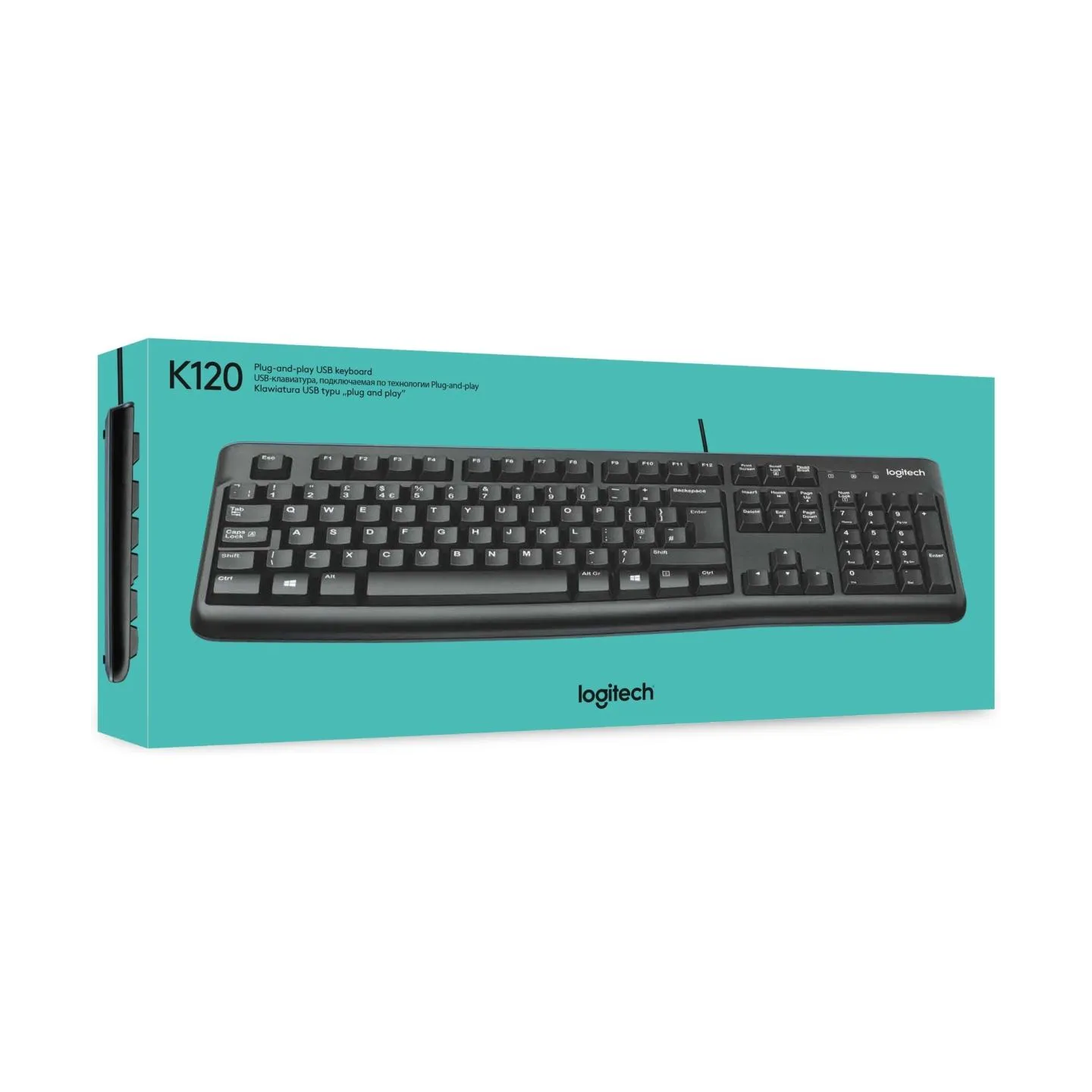 Logitech LOGI K120 Corded Keyboard black OEM US