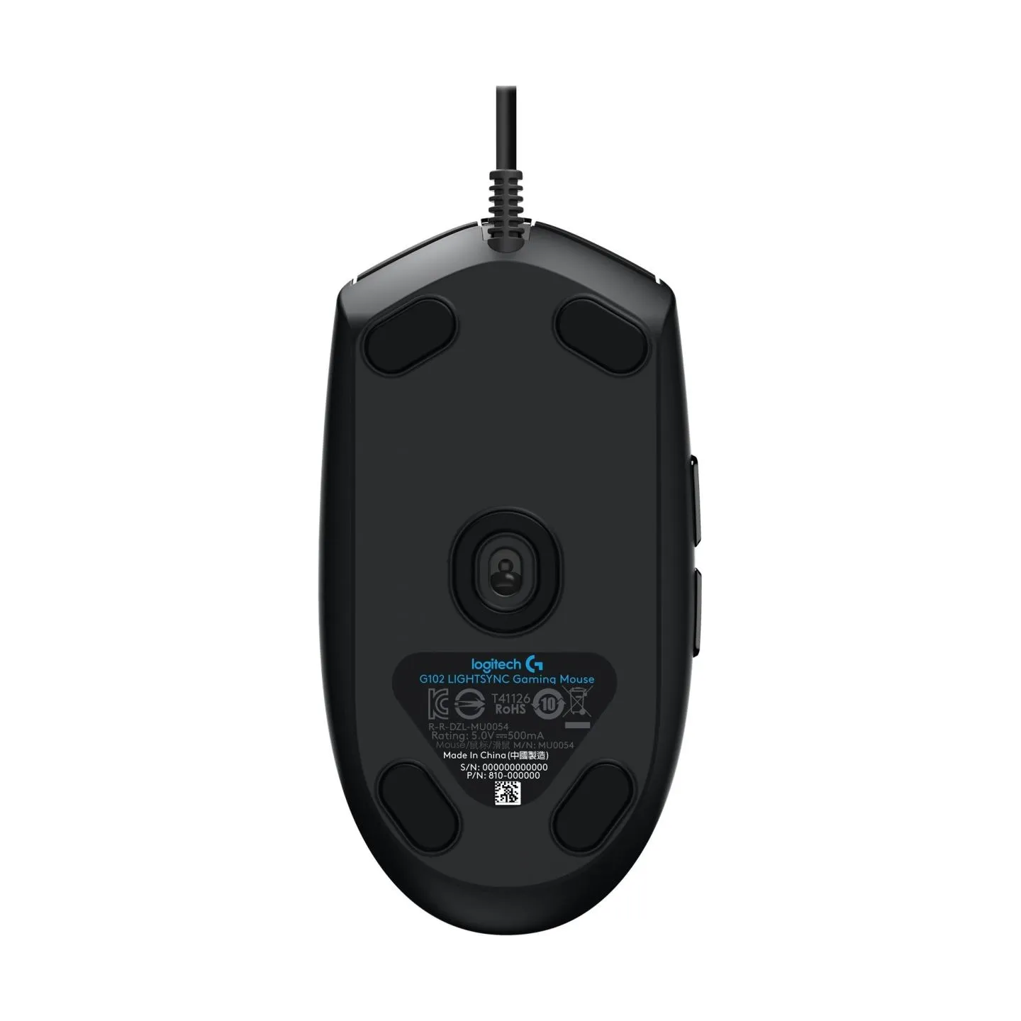 Logitech G102 LIGHTSYNC Corded Gaming Mouse - BLACK - USB - EER