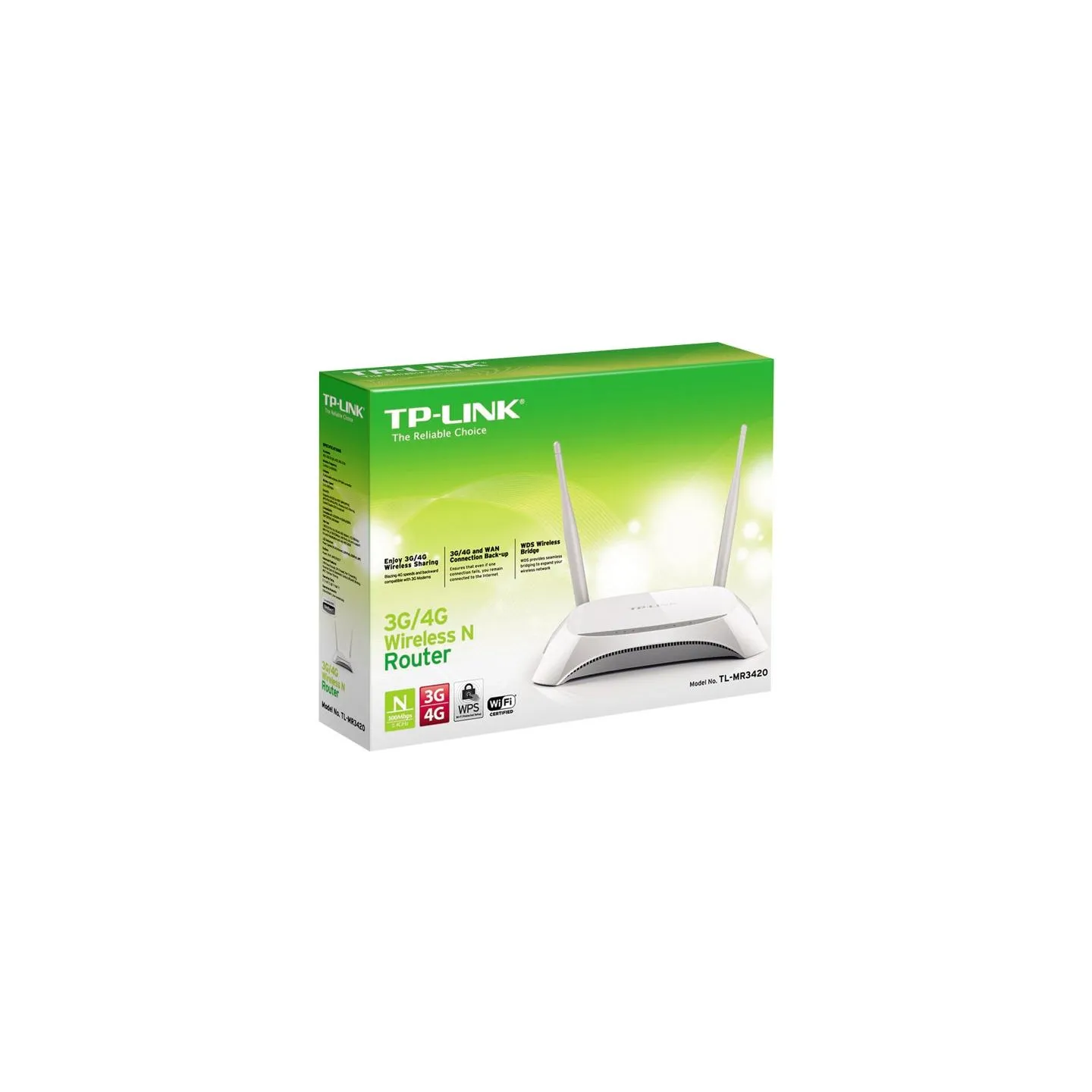 Tp-Link | 3G/4G Router | TL-MR3420 | 802.11n | 300 Mbit/s | 10/100 Mbit/s | Ethernet LAN (RJ-45) ports 4 | Mesh Support No | MU-