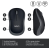 Logitech LOGI M185 Wireless Mouse SWIFT GREY EER2