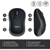 Logitech LOGI M185 Wireless Mouse SWIFT GREY EER2