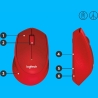 Logitech M330 Silent Plus Red - 2.4GHZ - EMEA / 910-004911