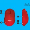 Logitech M330 Silent Plus Red - 2.4GHZ - EMEA / 910-004911