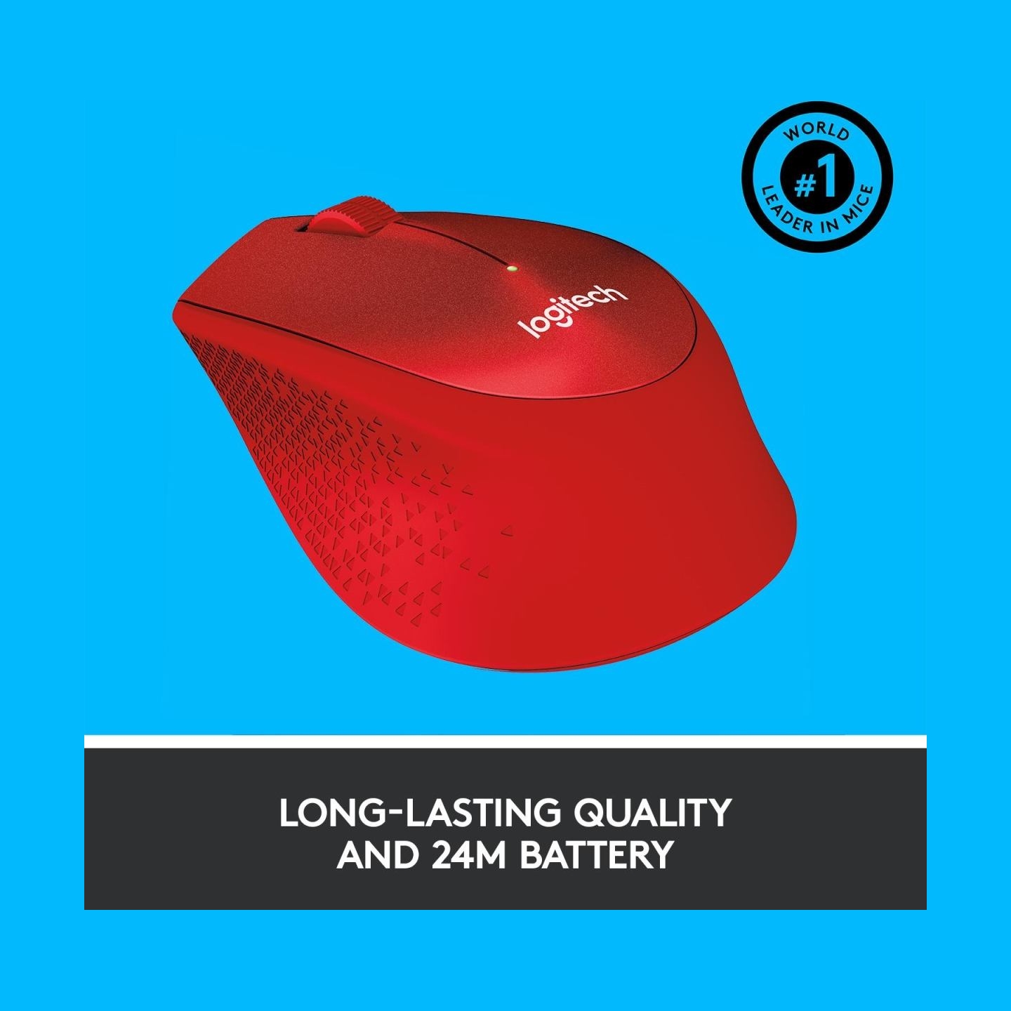 Logitech M330 Silent Plus Red - 2.4GHZ - EMEA / 910-004911