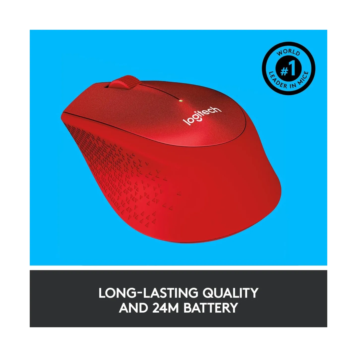 Logitech M330 Silent Plus Red - 2.4GHZ - EMEA / 910-004911