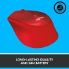 Logitech M330 Silent Plus Red - 2.4GHZ - EMEA / 910-004911