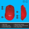 Logitech M330 Silent Plus Red - 2.4GHZ - EMEA / 910-004911