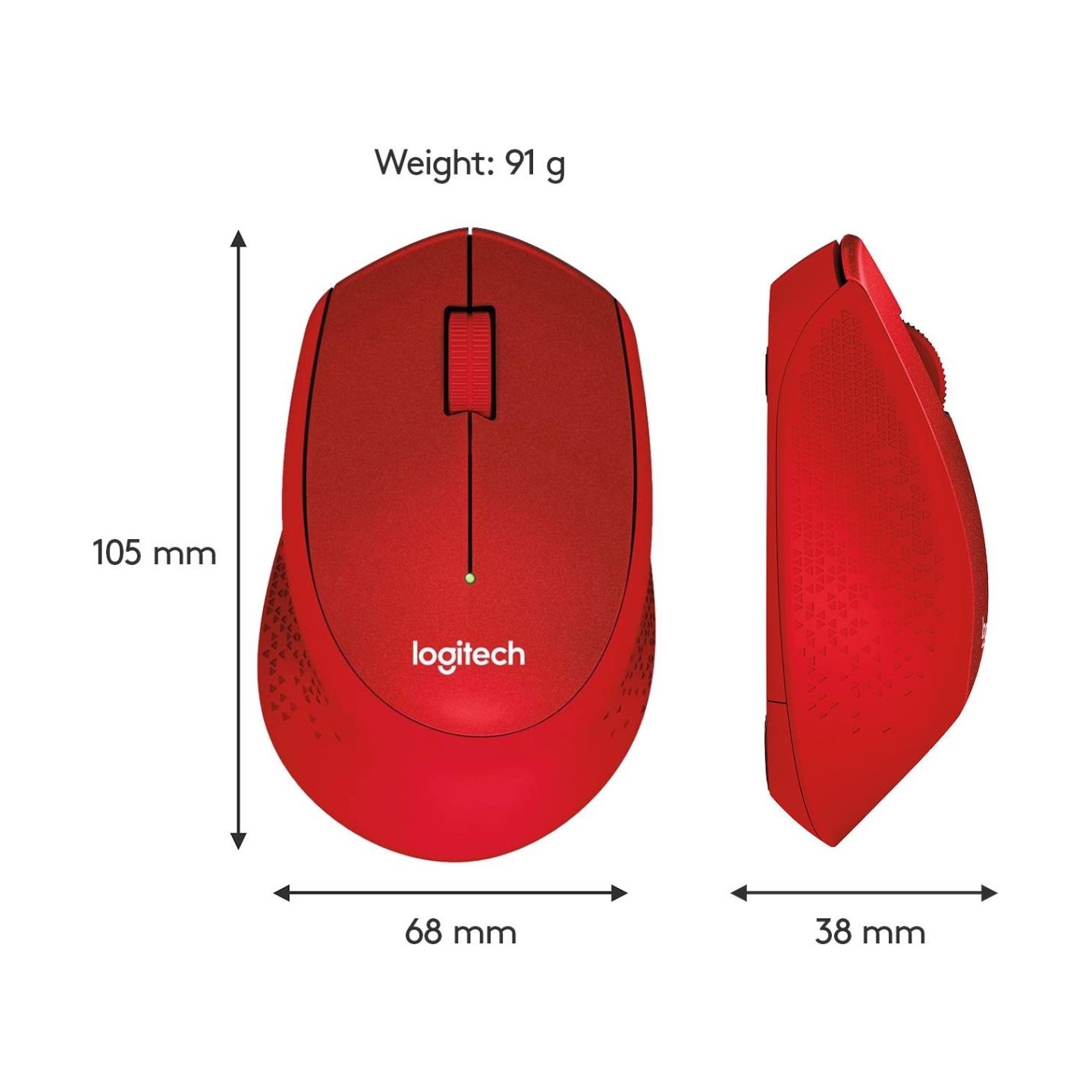 Logitech M330 Silent Plus Red - 2.4GHZ - EMEA / 910-004911