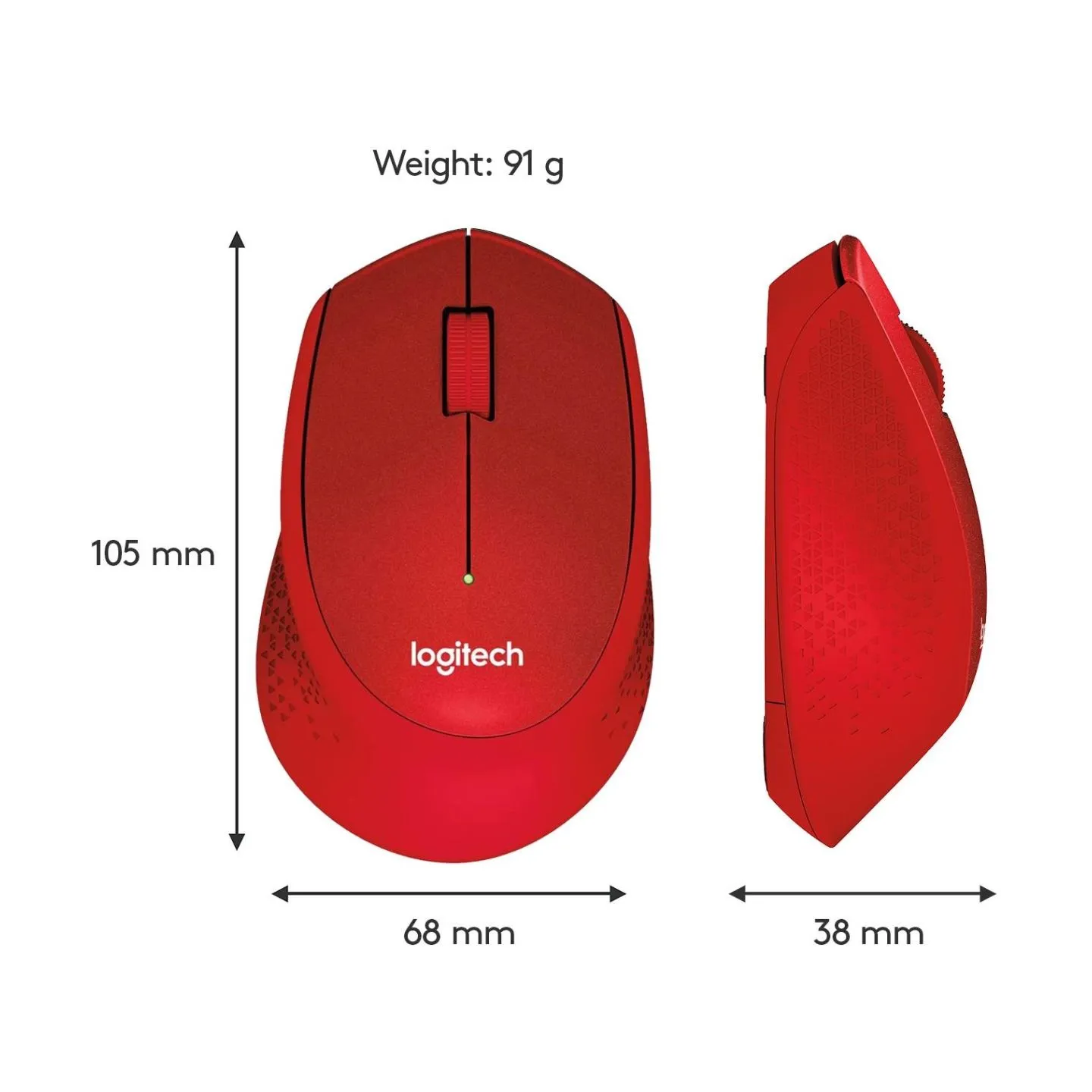 Logitech M330 Silent Plus Red - 2.4GHZ - EMEA / 910-004911