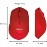 Logitech M330 Silent Plus Red - 2.4GHZ - EMEA / 910-004911