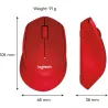 Logitech M330 Silent Plus Red - 2.4GHZ - EMEA / 910-004911