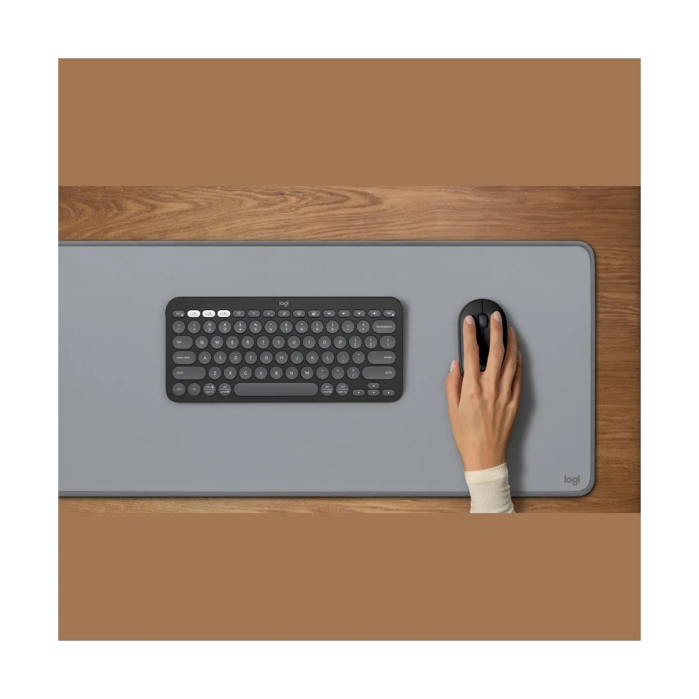 Logitech Pebble 2 M350s Wireless Mouse, RF Wireless + Bluetooth, 4000 DPI, Tonal Graphite / 910-007015
