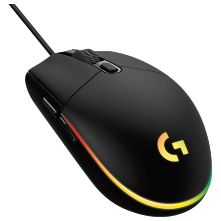 Logitech G203 LIGHTSYNC Corded Gaming Mouse - BLACK - USB