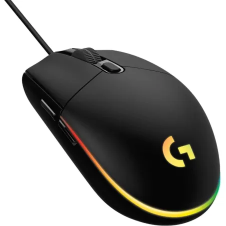 Logitech G203 LIGHTSYNC Corded Gaming Mouse - BLACK - USB