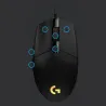 Logitech G203 LIGHTSYNC Corded Gaming Mouse - BLACK - USB