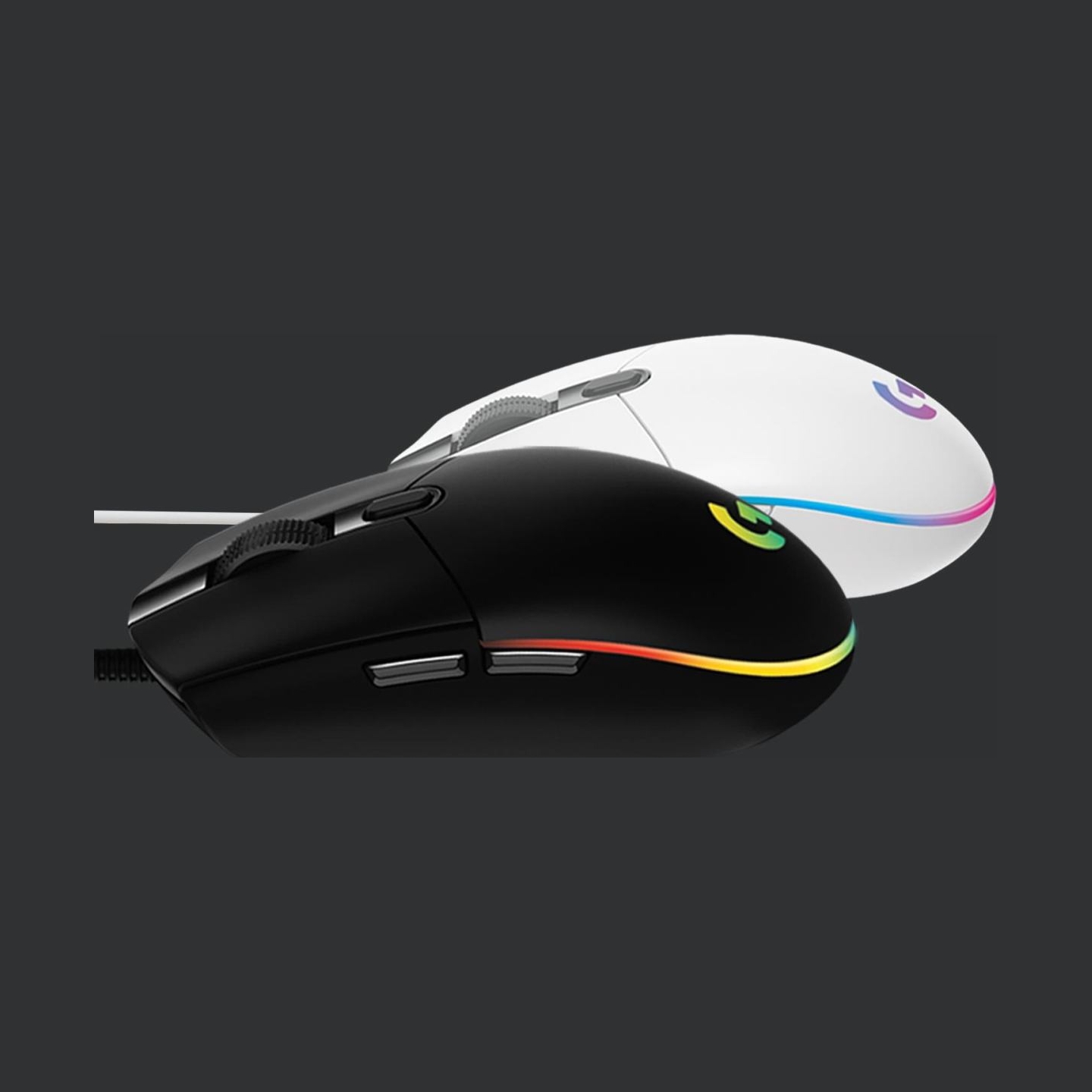 Logitech G203 LIGHTSYNC Corded Gaming Mouse - BLACK - USB