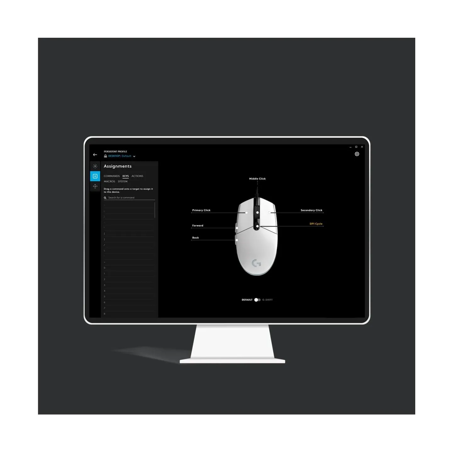 Logitech G203 LIGHTSYNC Corded Gaming Mouse - BLACK - USB