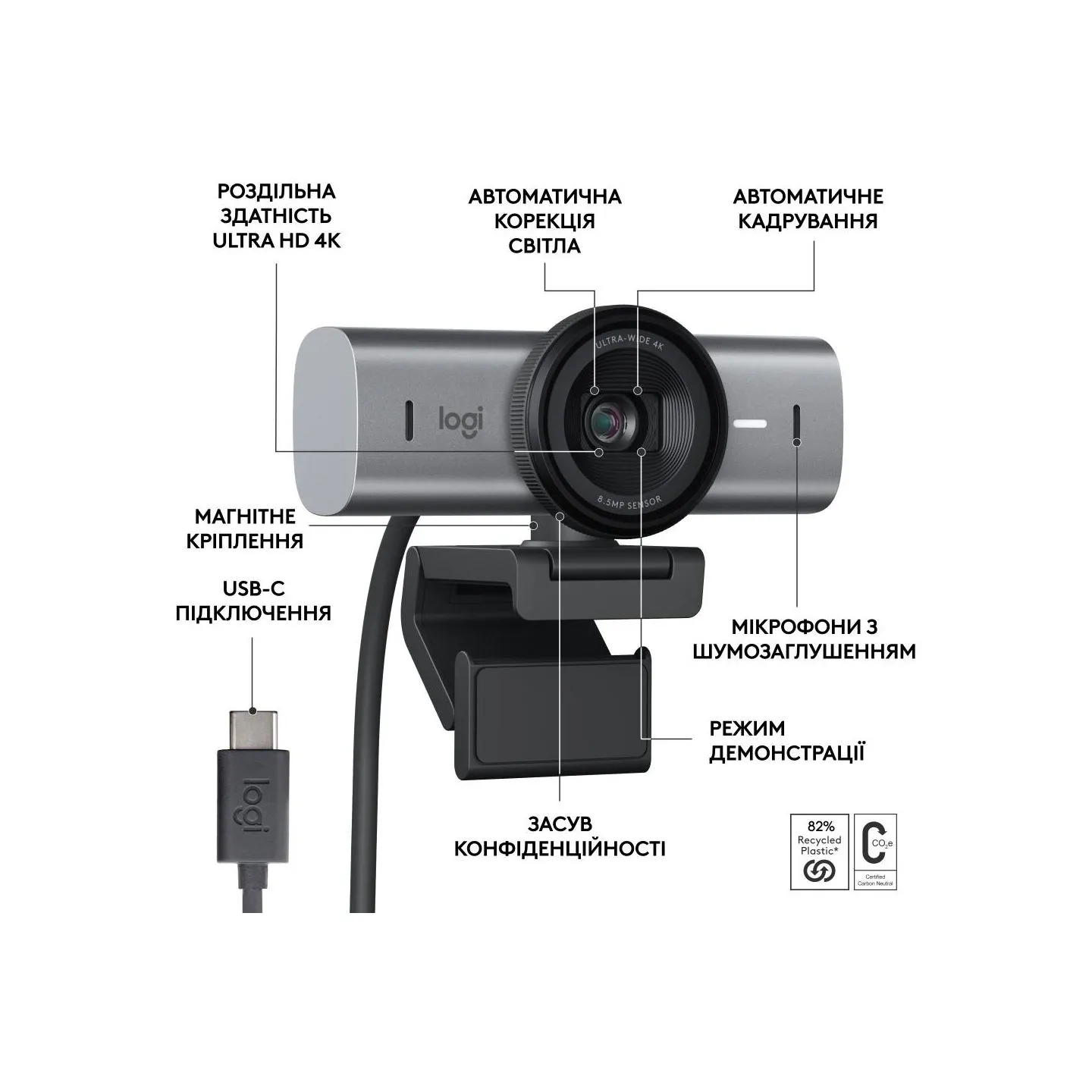 Logitech LOGI MX Brio 705 for Business - GRAPHITE