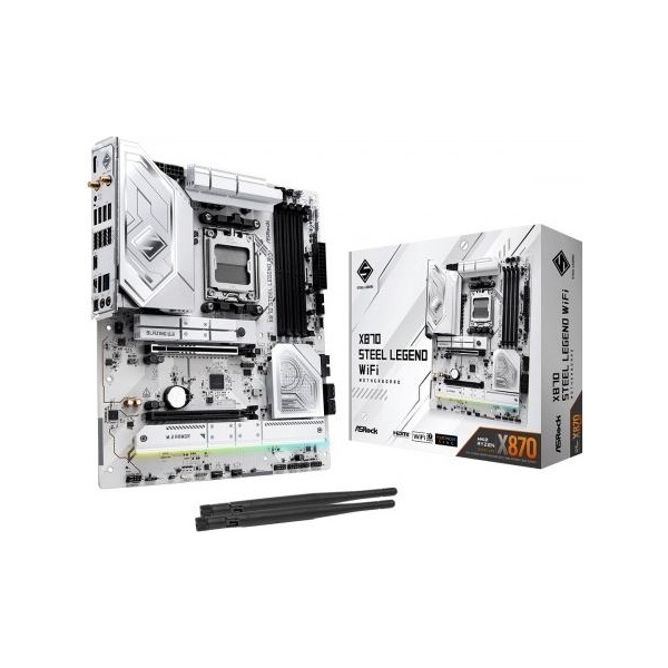 Asrock Motherboard X870 STEEL LEGEND WIFI AM5 4DDR5 M.2 ATX