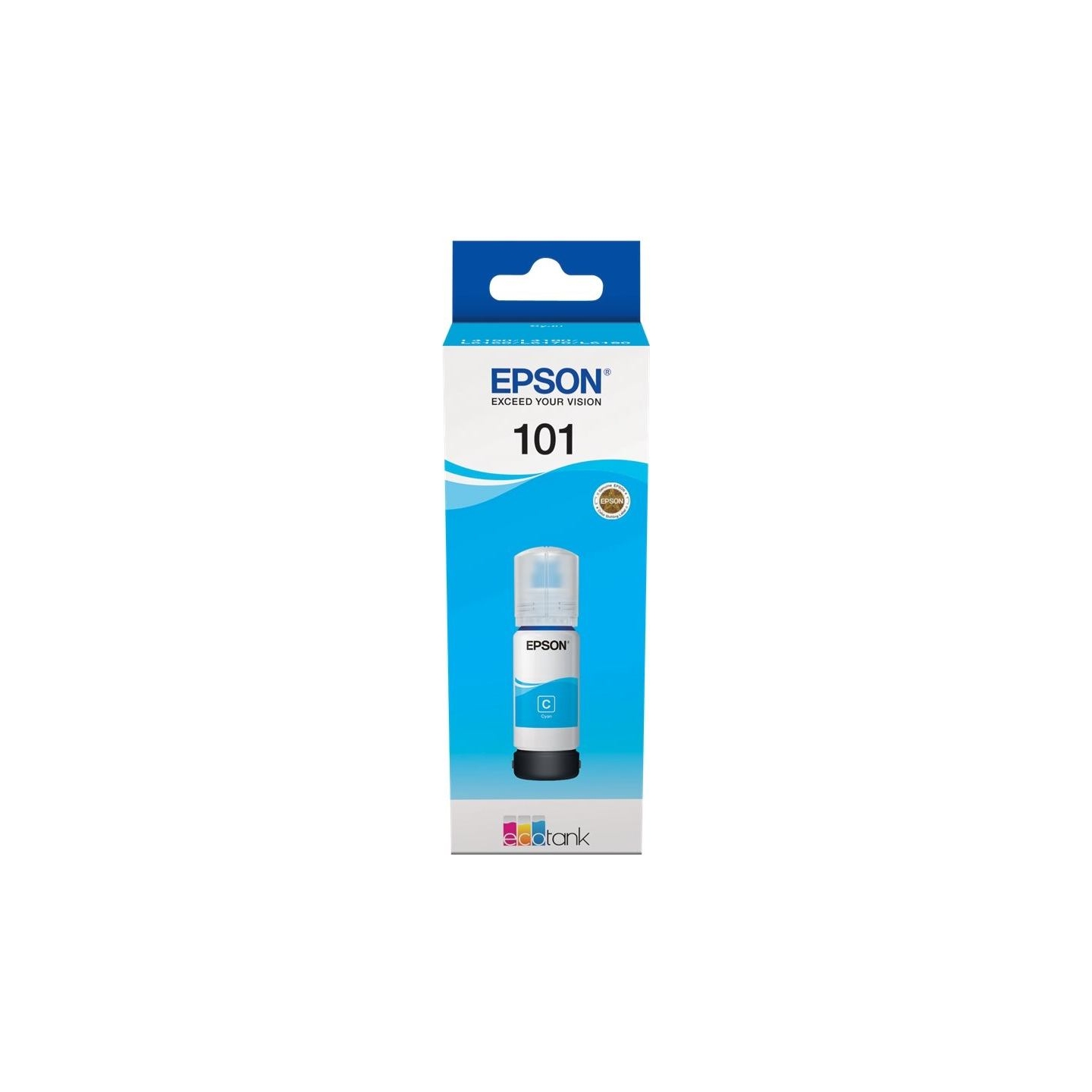Epson 1LB 101 EcoTank Cyan ink bottle