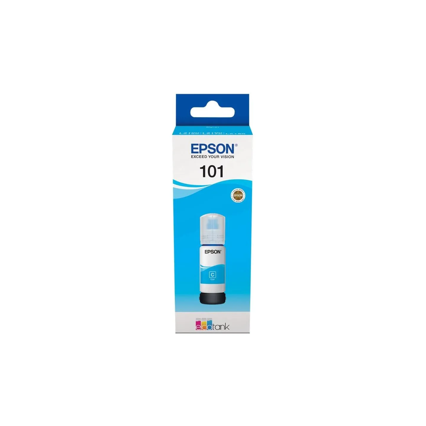 Epson 1LB 101 EcoTank Cyan ink bottle