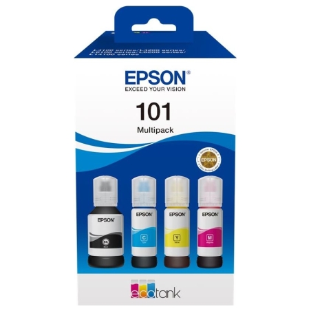 Epson Ink Consumables  4-colour | 101 EcoTank | Ink Bottle | Multipack