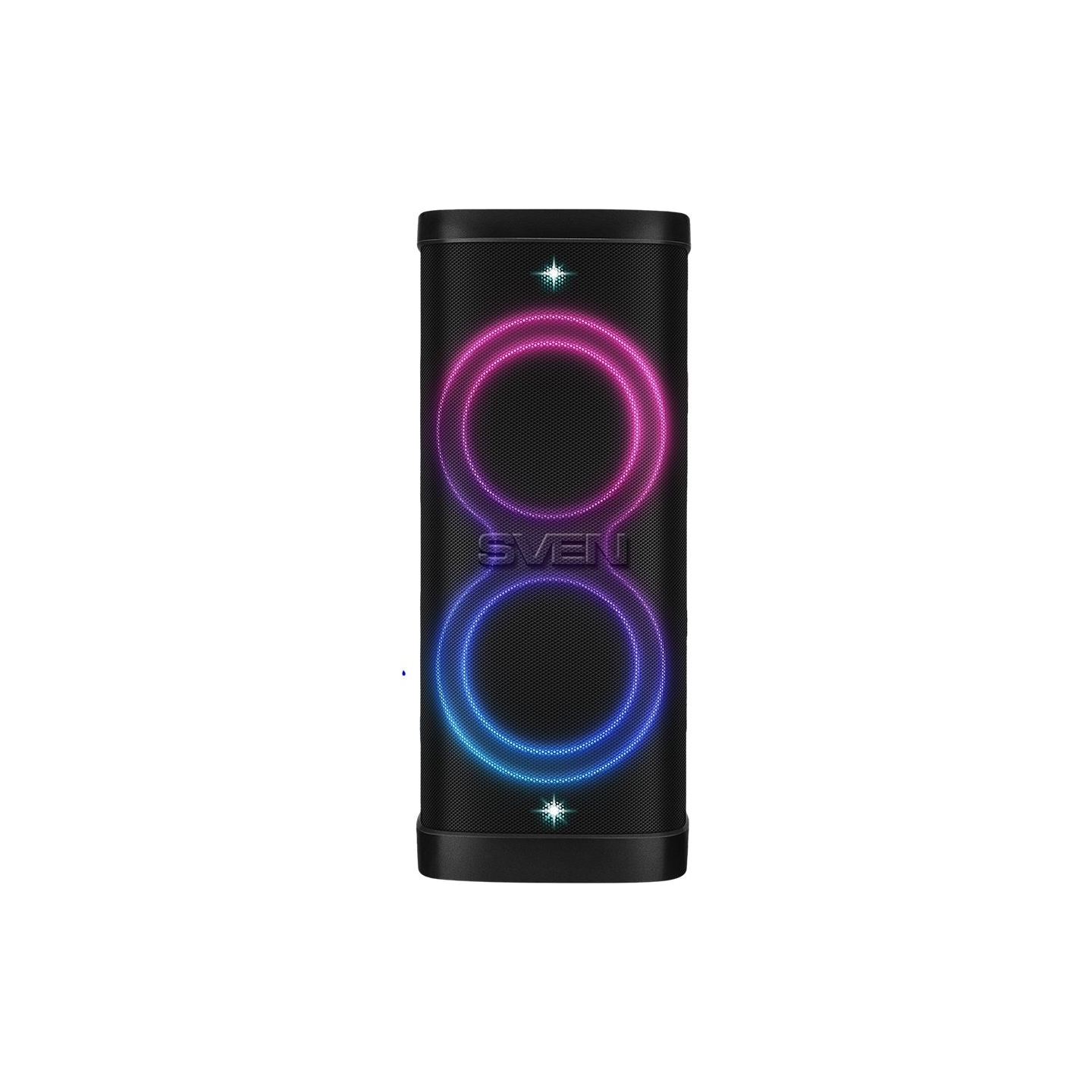 Sven Speaker Party Box SVEN PS-1250, black (300W, TWS, IPx4, Bluetooth, FM, USB, microSD, LED-display, 13500mAh)