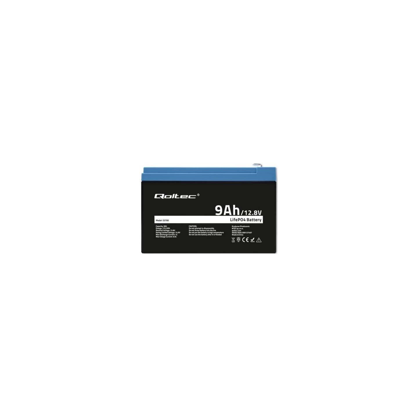 Qoltec 53700 LiFePO4 battery / 9Ah
