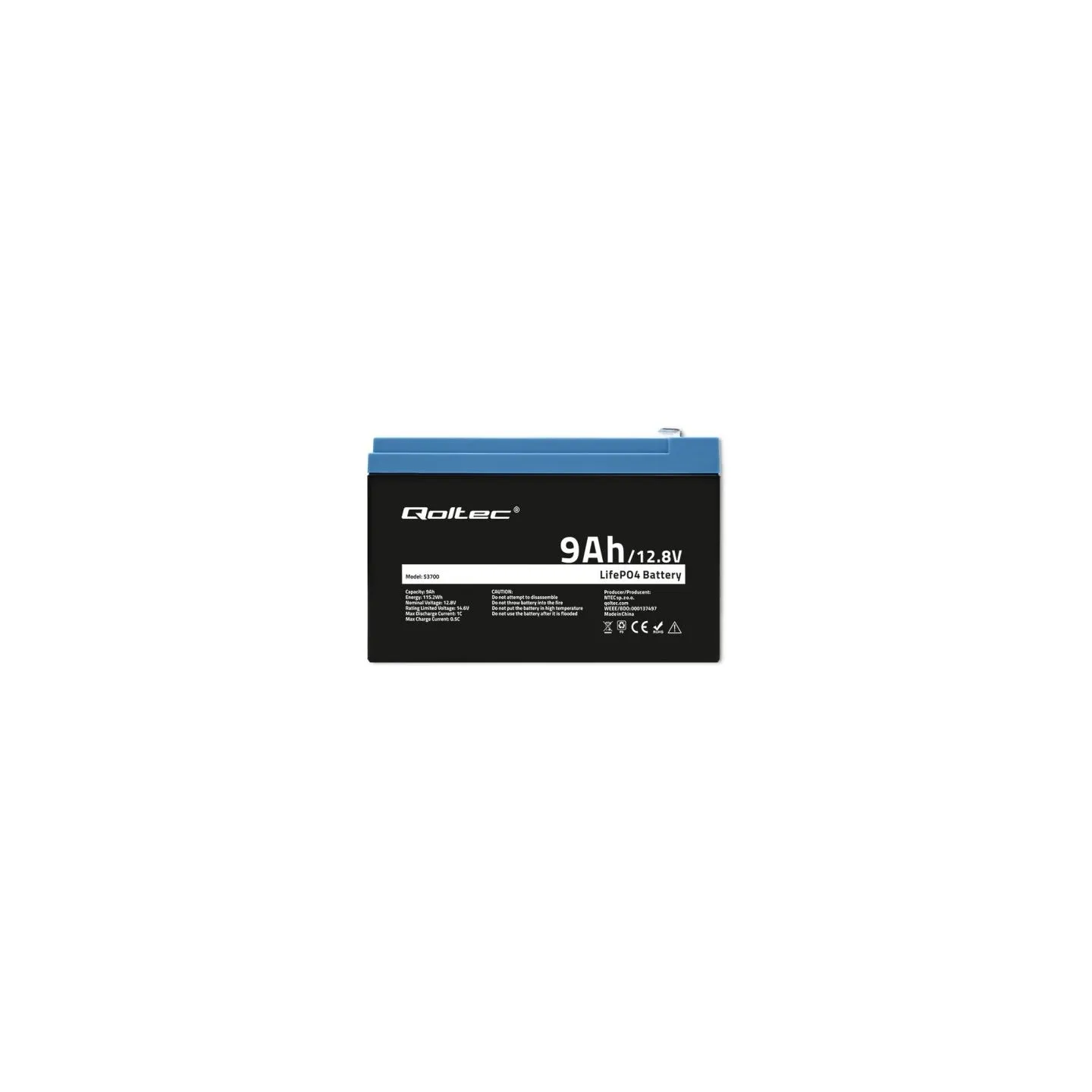 Qoltec 53700 LiFePO4 battery / 9Ah