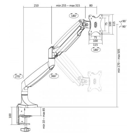 Logilink BP0042 Alumium monitor mount