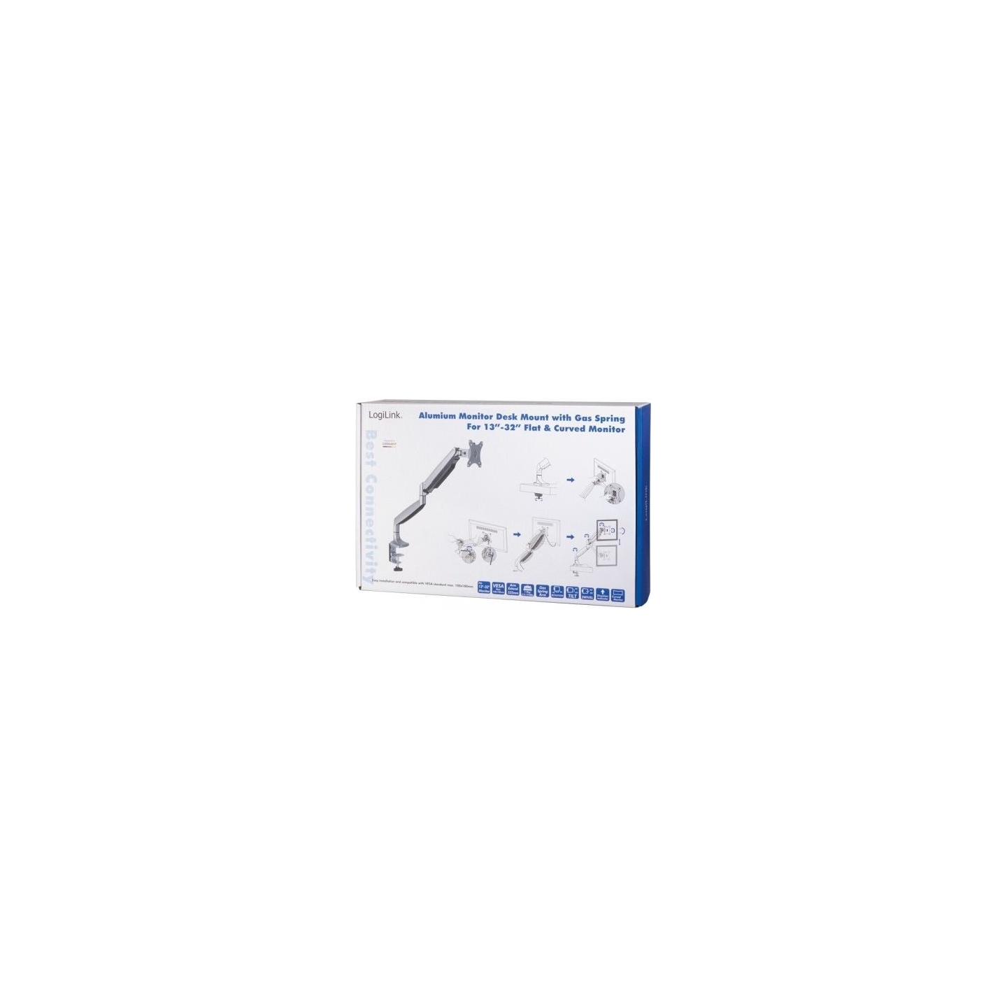 Logilink | Desk Mount | BP0042 | 13-32 " | Maximum weight (capacity) 9 kg | Silver