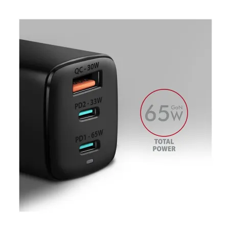 Axagon ACU-DPQ65 GAN WA ll charger, 3x port USB