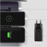 Axagon GaN wallcharger <240V / 3x port (USB + dual USB-C), PD3.0/QC4+/PPS/Apple. 65W total power.
