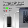 Axagon GaN wallcharger <240V / 3x port (USB + dual USB-C), PD3.0/QC4+/PPS/Apple. 65W total power.