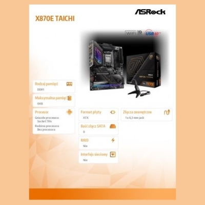 Asrock X870E TAICHI AM5 4DDR5 M.2 EATX