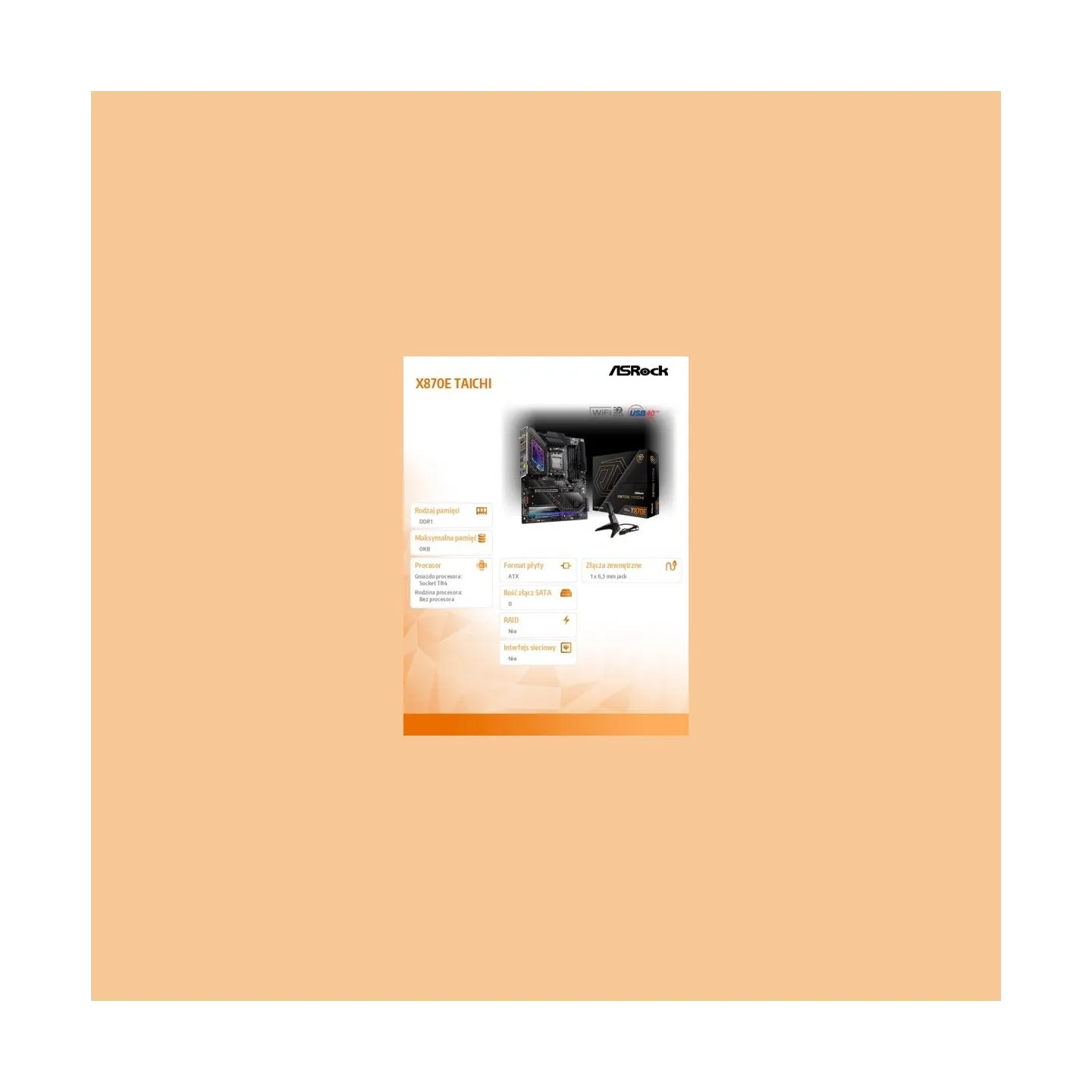 Asrock X870E TAICHI AM5 4DDR5 M.2 EATX