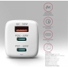 Axagon GaN wallcharger 3x port (USB-A + 2x USB-C), PD3.0/PPS/QC4+/SFC2.0/AFC/SCP/FCP/Apple, 65W | ACU-DPQ65W