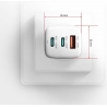 Axagon GaN wallcharger 3x port (USB-A + 2x USB-C), PD3.0/PPS/QC4+/SFC2.0/AFC/SCP/FCP/Apple, 65W | ACU-DPQ65W