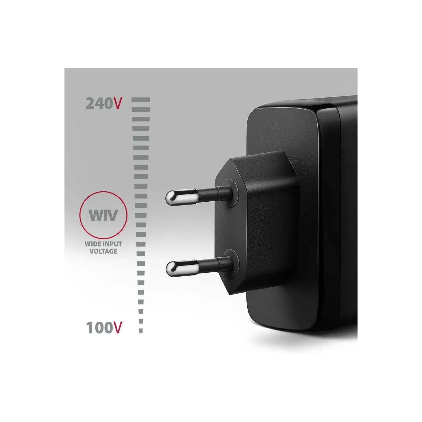 Axagon ACU-DPQ100 GaN 3xport wall charger 100W black