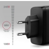 Axagon ACU-DPQ100 GaN Wall charger, 3x port (USB + dual USB-C), PD3.0/QC4+/PPS/Apple, 100W, black